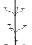 Displays2go Tall Multi-Tiered Rotating Wrought Iron Hat and Coat Rack