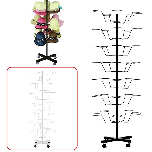 Hat Rotating Display Rack Stand, 7 Tiers 35 Hats Caps Holders