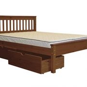 Bedz King Mission Style Full Bed with 2 Under Bed Drawers