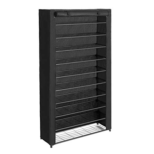 SONGMICS 10-Tier Shoe Rack, Shoe Storage with Dust Cover