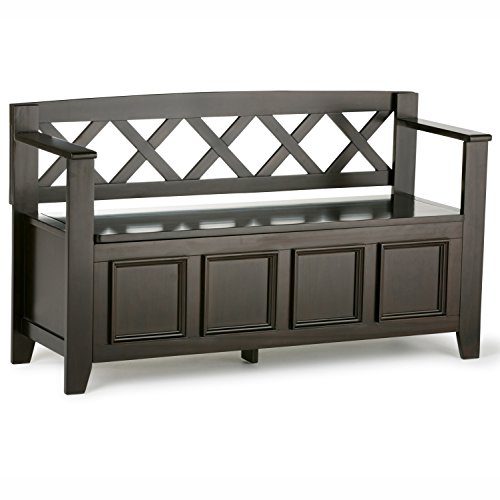 Amherst Solid Wood 48 inch Wide Transitional Entryway Storage Bench