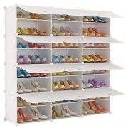 KOUSI Portable Shoe Rack Organizer 48 Pair Tower Shelf Storage Cabinet