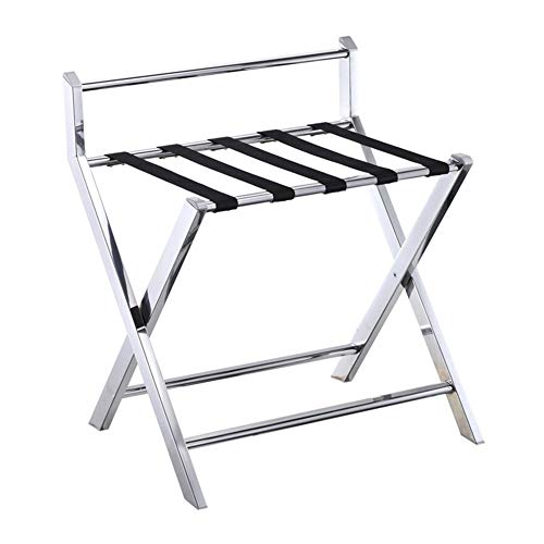 Folding Luggage Rack for Guest Room, 5 Nylon Belts