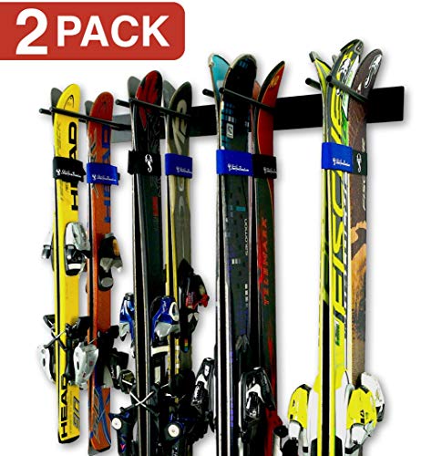 StoreYourBoard Ski Wall Storage Rack, 2 Pack Holds 16 Pairs