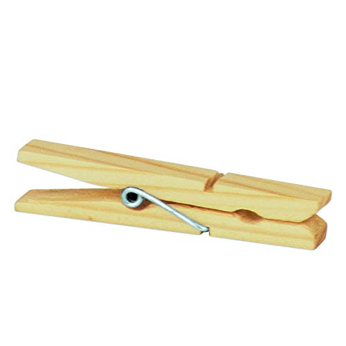 DecorRack Wooden Clothespins, Natural Wood Clothes Pegs, Arts and Craft ...