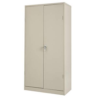 Tall Metal Storage Cabinet Locking Steel Storage Cabinet with 4 ...