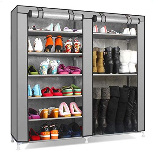 Dongtu Double Rows 9 Lattices Combination Style Shoe Cabinet 9 Tiers
