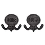 5.8" Set of 2 His and Hers Towel Hooks for Bathrooms |Perfect Towel Hook