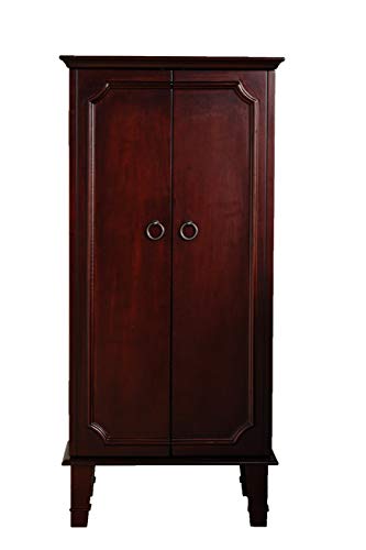 Hives and Honey Cabby Armoire Jewelry Cabinet Fully Locking, Cherry