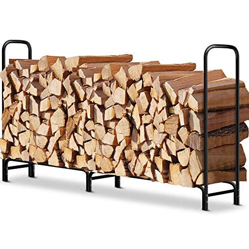 8 ft Outdoor Fire Wood Log Rack for Fireplace Heavy Duty Firewood Pile Storage