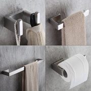 Fapully Four Piece Bathroom Accessories Set Stainless Steel Wall Mounted
