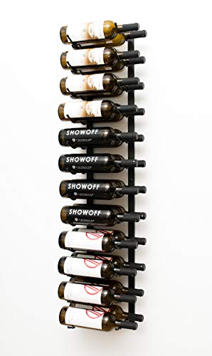VintageView Wall Series (4 Ft) - 24 Bottle Metal Wall Mounted Wine Rack
