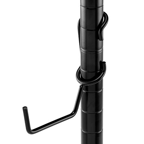 Sunway Shelf Pole Hooks 5-Pack | Utility Hanger Black | Best Solution