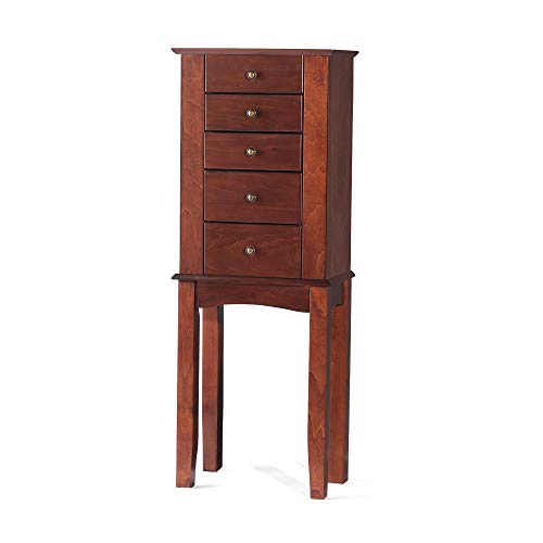 Ross-Simons Walnut Simple Tradition 4-Drawer Jewelry Armoire
