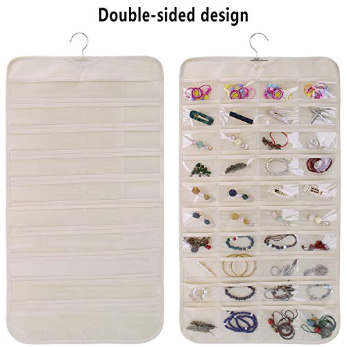 SPIKG Hanging Jewelry Organizer Holder, Storage Bag for Earrings ...