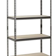 Muscle Rack Silver Vein Steel Storage Rack, 4 Adjustable Shelves
