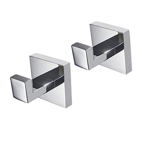 JOMAY Towel Hook for Bathroom Kitchen, Mirror Polished SUS 304 Stainless Steel
