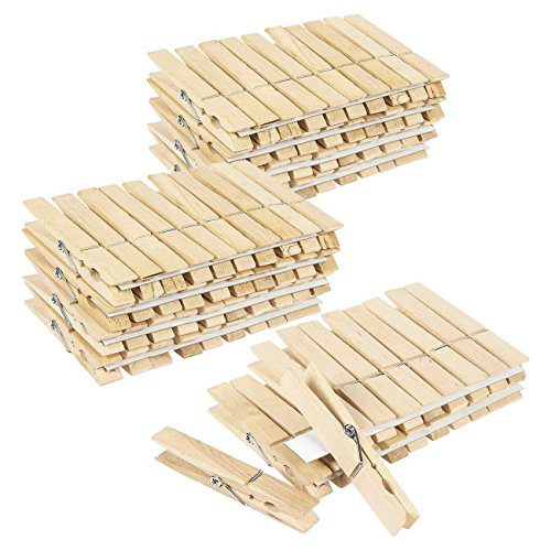 Juvale 100 Pack - Wooden Clothespins - Large Clothes Pegs Laundry, Arts, Crafts, Decoration, 4 x .5 x .5 inches