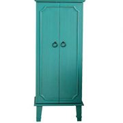 Alveare Home Cassidy Fully Locking Jewelry Armoire, Turquoise