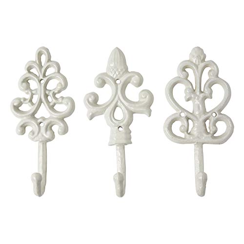 Antique Chic Cast Iron Decorative Wall Hooks - Rustic - Shabby French