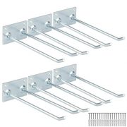 Garage Storage Utility Hooks, 8Inches Wall Mount Steel Hanger Organizer to Handle Ladder, Hold Chairs, Hang Heavy Tools for Up to 55lbs (Pack of 6)