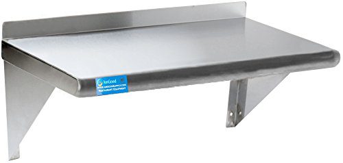 18" X 24" Stainless Steel Wall Shelf | NSF Certified | Kitchen Shelf | Appliance Equipment | Laundry Garage Shelving | Utility Room