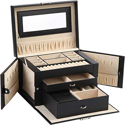 ABO Gear Box Jewelry Case Jewlery Organizers Storage with Lock