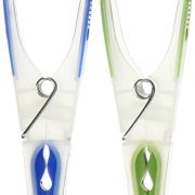 GOOD LIVING Cleaning Solutions Plastic Clothespins for Air-Drying Clothing, 1-Pack (12 Blue and 12 Green)