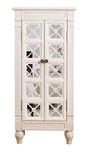 Hives and Honey Cadence Standing Jewelry Armoire, White