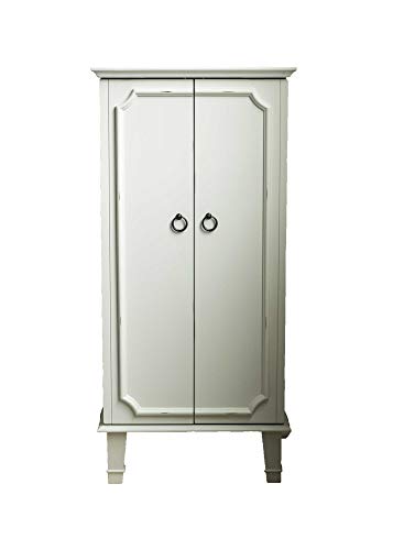 Hives and Honey Carson Fully Locking Jewelry Cabinet, White