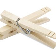 Whitmor Wood Natural Clothespins, S/100