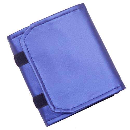 Nupuyai Travel Jewelry Roll Bag for Necklaces Earrings Bracelets Rings Portable Storage Holder, Purple Blue, Small