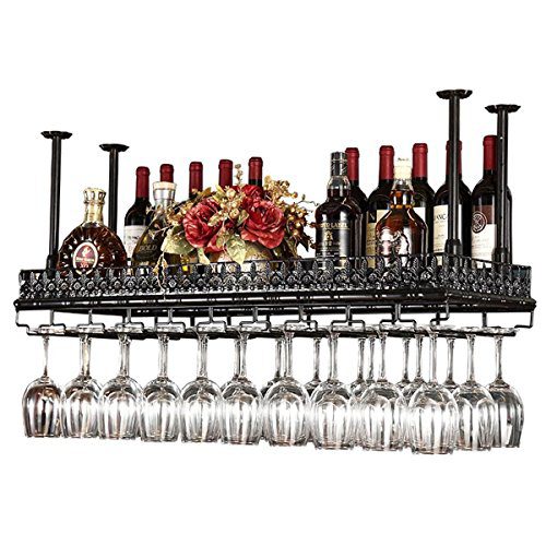 FURVOKIA Industrial Metal Vintage Bar Wall-Mounted Wine Racks
