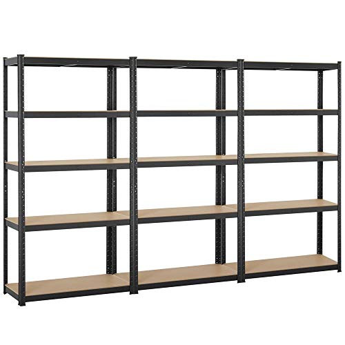 Topeakmart Adjustable 5-Shelf Garage Shelves Metal Storage Rack Shelving Unit