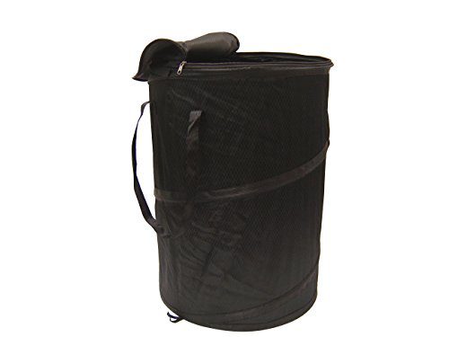 Organize It All Collapsible Portable Laundry Hamper with Zippered Top and Handles