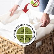 4 Count Laundry Hamper Liners- BLOCKS Mold and Mildew. Extra Large 40" Tall x 30" Wide. Bright White Super Soft Canvas. Fits 5 Loads of Laundry. Easy to Wash and Dry. Proudly Made in California!