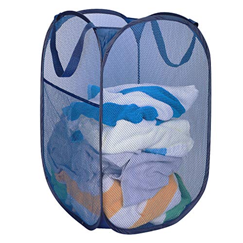 HOMEIDEAS Pack of 2 Pop Up Mesh Laundry Hamper Portable & Collapsible ...