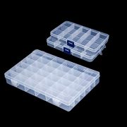 Snowkingdom Plastic Grid Box Storage Organizer Case for Display Collection