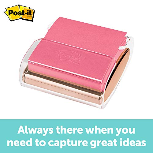 Post-it Pop-up Note Dispenser, Rose Gold, 3 Inches x 3 Inches