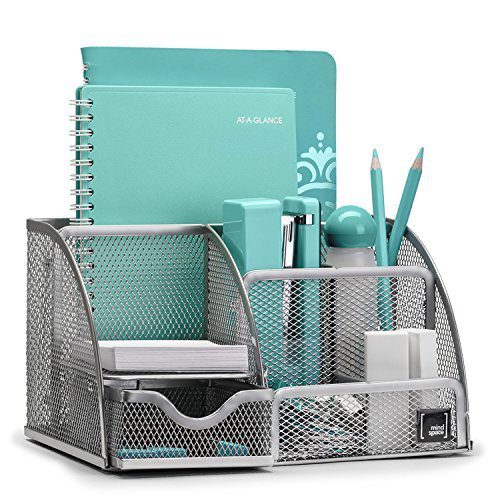 Mindspace Office Desk Organizer with 6 Compartments + Drawer + Pen & Pencil
