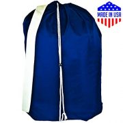 Nylon Laundry Bag with reliable Shoulder Strap - 30" X 40" - 100% Nylon, for Heavy Duty Use, College Laundry Bags, Laundromat and Household Storage, machine washable - Made in the USA