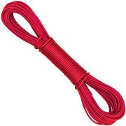 SteadMax Heavy Duty 66 Ft Clothesline Rope, Polyester Laundry Hanger, Multifunctional Cord, Clothesline for Indoor Outdoor, Perfect for Backyard, RV, Camping, DIY Craft Projects, Red (1 Pack)