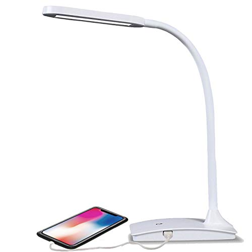 TW Lighting IVY-40WT The IVY LED Desk Lamp with USB Port, 3-Way Touch Switch
