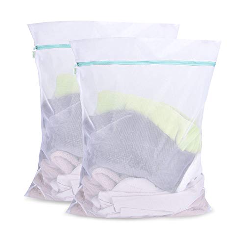 OTraki Mesh Laundry Bag for Delicates 24 x 32 inch Zippered Large Wash ...