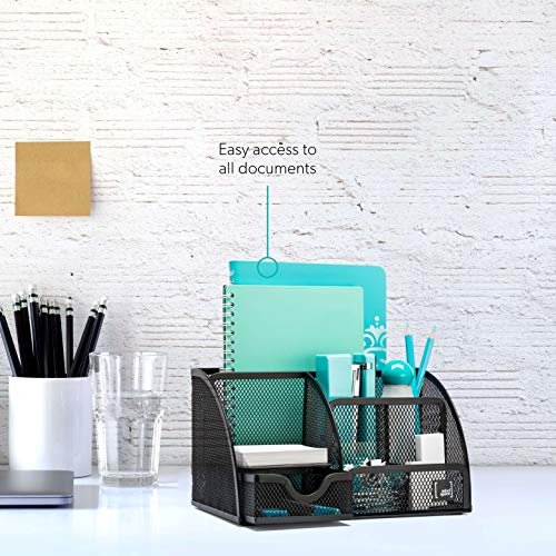 Mindspace Office Desk Organizer with 6 Compartments + Drawer