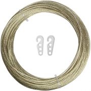 iGadgitz Home U6941 - Steel Core Washing Line Rope Plastic PVC Coated Clothes Rope Laundry Washing Rope Clothesline for Outdoor, Garden, Wall - Gold - Length 164ft