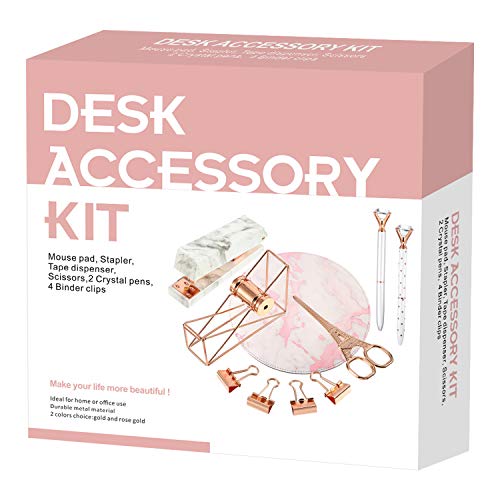TOODOO Desk Accessory Organization Kit, Set of Stapler, Mouse Pad