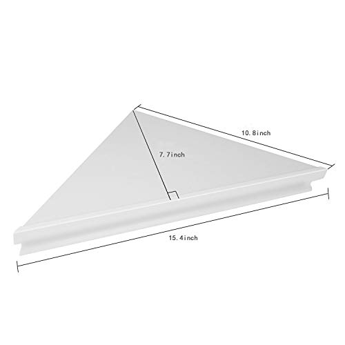 Evron Wall Mount Corner Shelf,Easy to Install Metal Front Floating ...