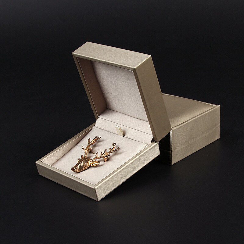High-end Gold Leather Jewelry Box Jewelry Storage