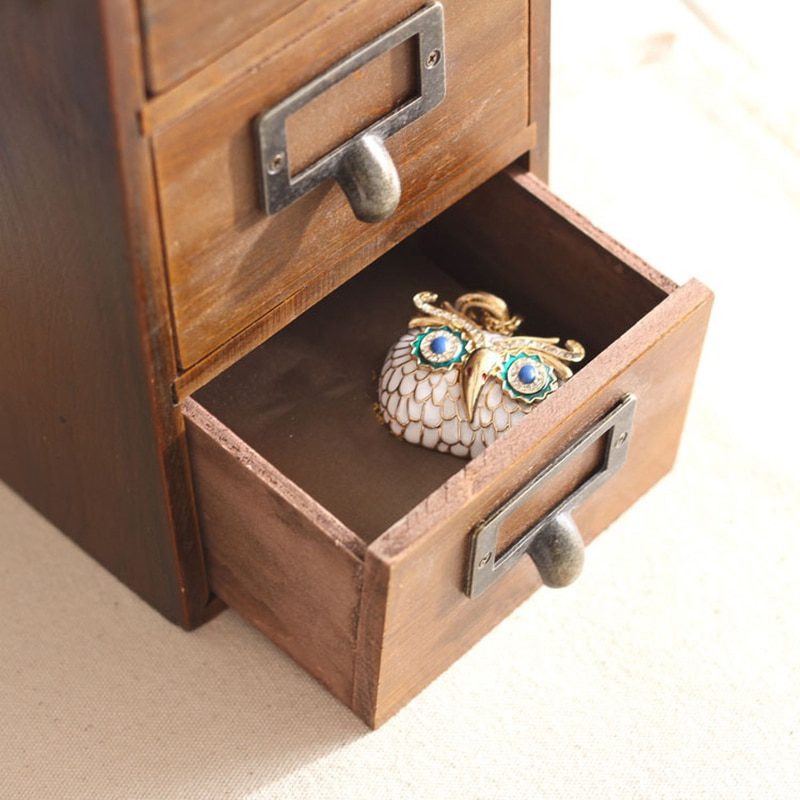 Solid Wood Vintage Large Jewelry Box